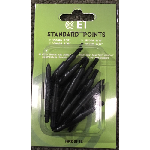 E1 Standard Points [Weight: 125grn] [Size: 9/32"]